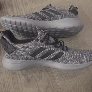adidas Cloud Foam Grey Knit Lightweight Running Shoes